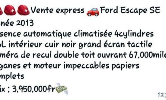 Dieundeu Occasion Ford Escape Black Auto in Dakar in Dakar Dieundeu Occasion Ford Escape Black Auto in Dakar in Dakar