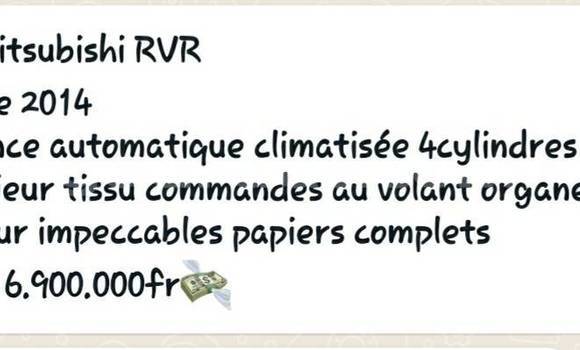 Dieundeu Occasion Mitsubishi RVR White Auto in Dakar in Dakar Dieundeu Occasion Mitsubishi RVR White Auto in Dakar in Dakar