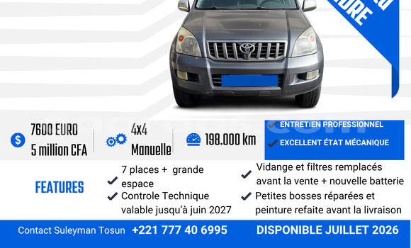 Dieundeu Occasion Toyota Land Cruiser Prado Silver Auto in Dakar in Dakar
