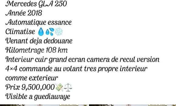 Acheter Occasion Voiture Mercedes‒Benz GLA-klasse Gris à Dakar, Dakar Acheter Occasion Voiture Mercedes‒Benz GLA-klasse Gris à Dakar, Dakar